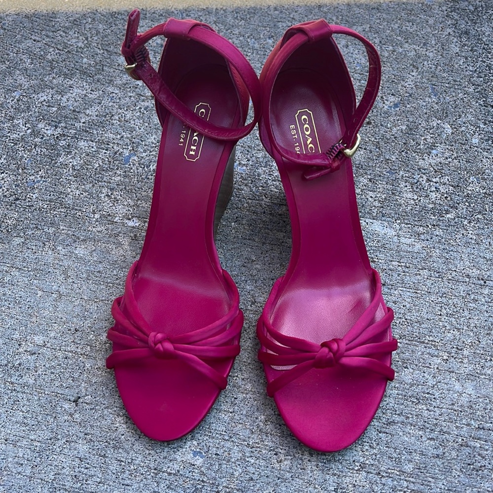 Coach Satin platform Heels.